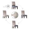 BEAUTEX Set of 4 Lea Chair Covers, Elastic Plain Stretch