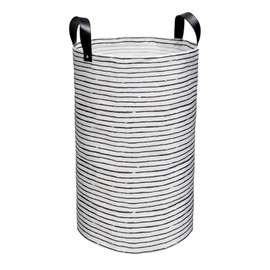 Faltbarer Wäschekorb, Wäschesack Groß 60 Liter, Wasserdichter Innenbereich, Ideal für Kleine Räume, Studentenzimmer und Kinderzimmer, 60 x 35 cm