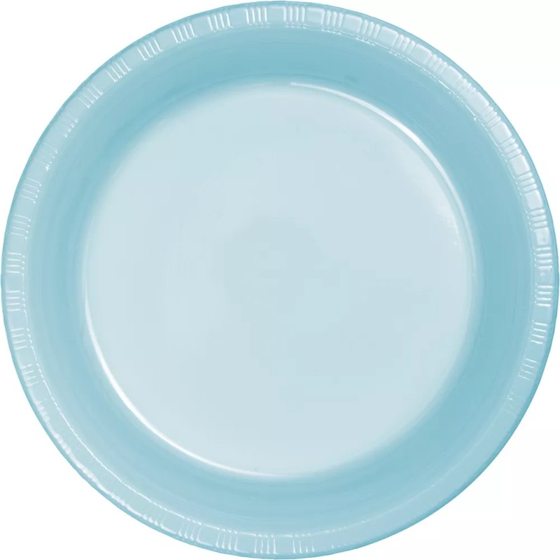 Small 7" Plastic Disposable Plates -Vibrant Solid Colors Appetizer Dessert