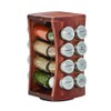 Kamenstein 16 Jar Hourglass Revolving Countertop Spice Rack with Spices