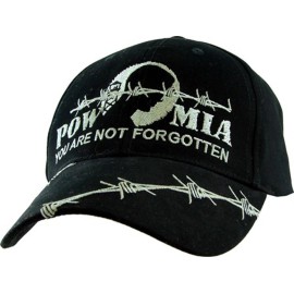 Eagle Crest POW-MIA Hat / "You Are Not Forgotten" Black Baseball Cap