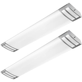 ANTLUX 4ft LED Flush Mount Linear Lights 40W 4500lm Kitchen Light Fixtures, 4000K, 4 Foot led Kitchen Ceiling Light fixtures for Living Room, Laundry, Replace for Fluorescent Version 2 Pack
