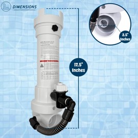 Poolzilla Automatic in-Line Chlorine Feeder - Compatible with Pentair R171096, Rainbow 320 - for Above-Ground and In-Ground Pools, and Spas