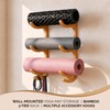 3-Tier Bamboo Yoga Mat Holder Wall Mount, Yoga Mat Storage