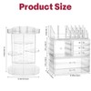 Canchiing Acrylic Makeup Organizer Set, 360 Rotating Makeup Organizer, Clear