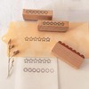 Wissppoott 3-Piece Wooden Rubber Stamp Set - 6-Star Rating Stamp,
