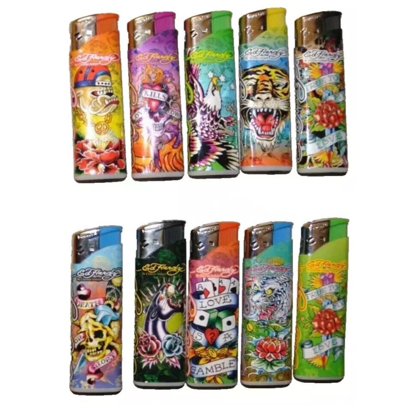 Ed Hardy 5 PC Ed Hardy Lighters Tattoo Different Design