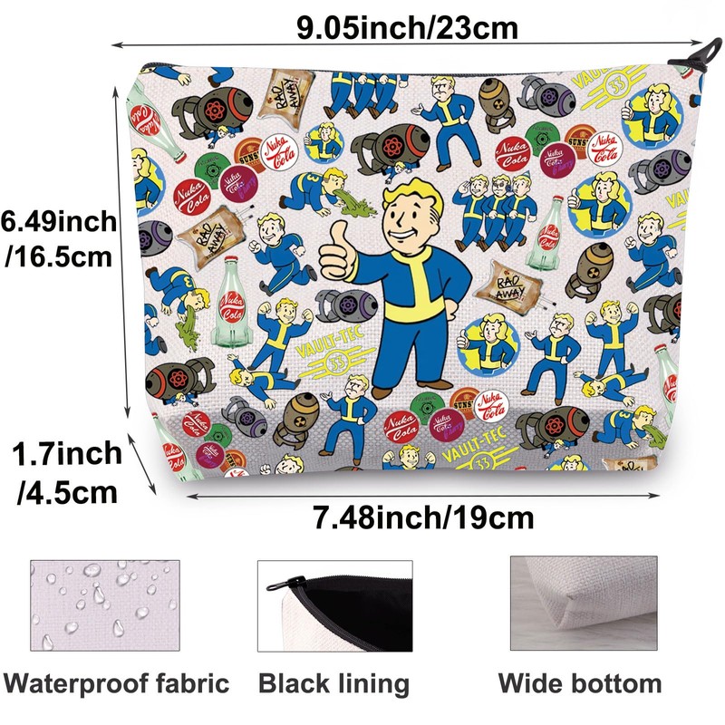 WZMPA Fallout Boy Makeup Bag Arms Gifts Nuka Cola Sign