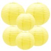 Yosawo Pack of 6 Paper Lanterns Decorative Yellow Round Lampshade