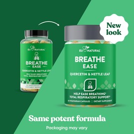 Breathe Inhaler Support Supplement – Sinus, Lungs, Open & Clear Airways – Seasonal Nasal Health, Bronchial Wellness, Healthy Chest – Quercetin, Vitamin D, Bromelain Pills – 60 Vegetarian Soft Capsules
