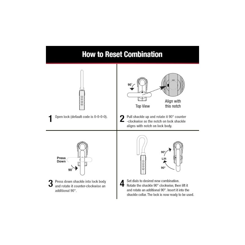 Master Lock Padlock, Set Your Own Combination TSA Accepted Luggage