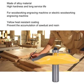 Agatige Cabinet Door Router Bits, 1/2 Inch Shank Raised Panel Router Bit 3-1/2 Inch Diameter Alloy Roman Ogee Bit Shaker Raised Cabinet Door Making Frame Panel Design Router Bits for Cabinet Door