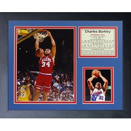 Legends Never Die "Charles Barkley 76ers Framed Photo Collage, 11 x 14-Inch, (12300U)