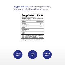 Physician's Strength PolarVite - 60 Gelcaps - Vitamin A & D Wild Sockeye Salmon Fish Oil with Natural Astaxanthin - 30 Servings