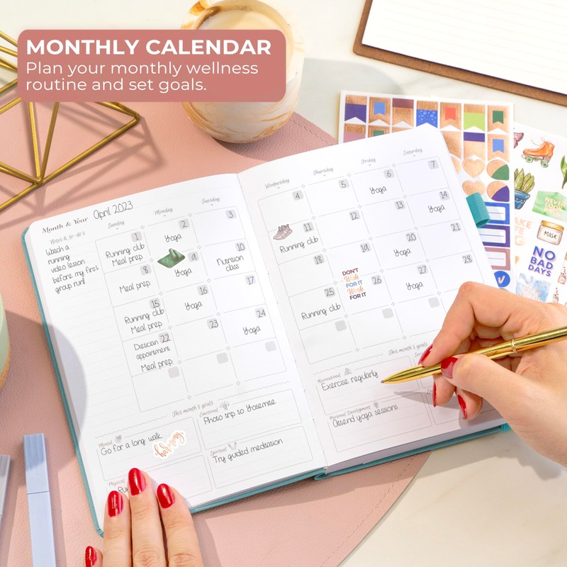 GoGirl Self-care Journal – Daily Mental Health Notebook with Mood