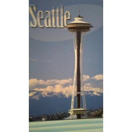 THE PACIFIC NORTHWEST amazing beautiful PHOTO POST CARD OVER SEATTLE THE SPACE NEEDLE SEATTLE WASH.