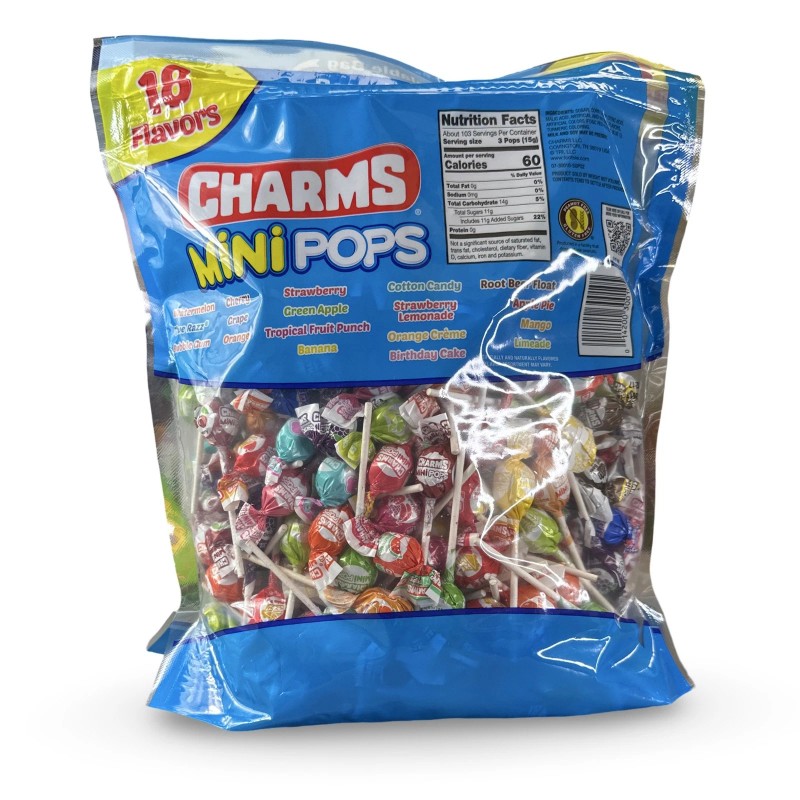 Charms Mini Pops, Classic Candy, 18 Flavors, 300 Lollipops