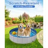 Dog Pool for Large Dogs,Foldable Plastic Pool for Dogs Slip-Resistant