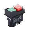 KJD17-250V 5-Pin Waterproof Magnetic Safety Push Button Switch, AC 16A