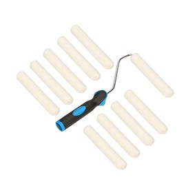 KOTARBAU® Set of 10 Velour Paint Rollers 20 x 150 mm with Rubber Handle for Painting and Renovation