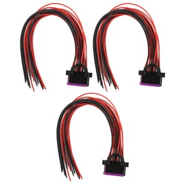 3 Pcs 16 Pin OBD2 Female Connector Cables 30cm J1962 OBDII Automotive Adapter Plug Diagnostic Extension Cable