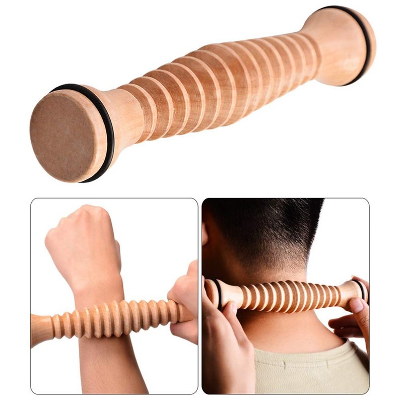 Exceart Plantar Roller Wooden Foot Roller Massager Plantar Relief Wood