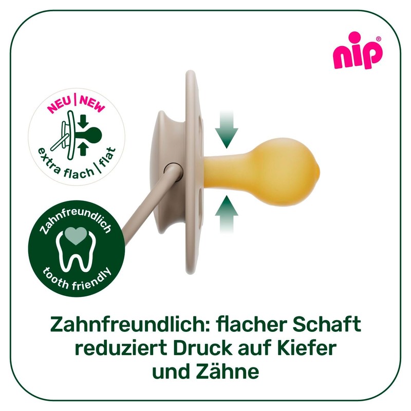 NIP Cherry Round Dummy Night 0-6 Months, Luminous Dummy, from