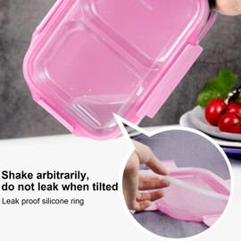 Stainless Steel Lunch Box, Double Wall Insulated Lunch Box, Snackle Box Container for Outdoor Lunches, Large Salads, Some Nuts and Fruits (Pink)
