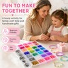 1435 Pcs Glass Beads for Bracelet Making kit, 34 Colours