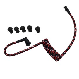 stdgove Acoustic Coil Tube Mixed Color Colorful Replacement with Silicone Small Ear Tips Buds for Right Left Ears for Two Way Radio Walkie Talkie Air-Tube Earpieces (Black+Red+Pink)