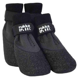 Rukka Pets Dog & Puppy Paw Wear Sock Dog Shoes, Black, Size 2