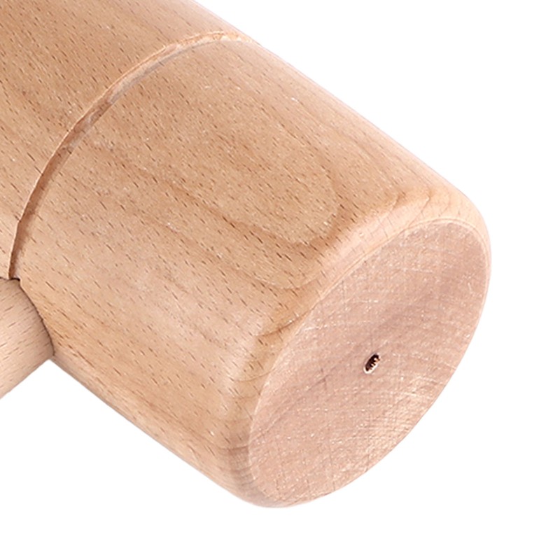 Wooden Mallet Round Head Lightweight Solid Beech Wood Hammer for