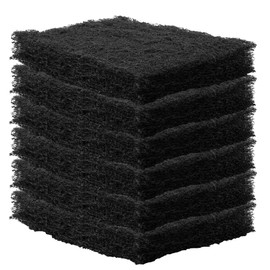 Harrier Hardware 6-Pack, Heavy Duty, Scouring Pads, 6 x 4 inch Thick, Black for Cleaning Stripping Scrubbing Pots Pans