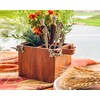 Vagabond House Caddy Rectangle Acacia Wood Flatware/Serve ware/Utensil/Carry-All Holder with