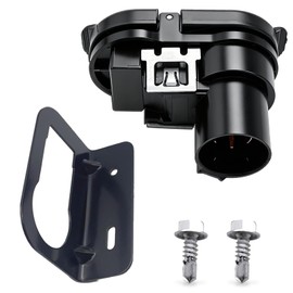 Rear Bumper Trailer Tow Hitch Wiring Connector Adapter Plug 7 Blades 4 Pin, Compatible with Ford, GMC, Dodge Ram, Chevy Silverado