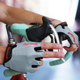MACCIAVELLI Cycling Gloves Men Women - Half Finger MTB Cycling Gloves - Summer Cycling Gloves for Mountain Bike, Road Bike & Downhill