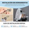 7 Modos Ajustables Cabezal de Ducha Filtrado,20 Etapas Filtro