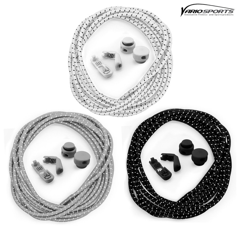 Elastic Flat or Quick-Release Shoe Laces Alternative to Traditional Shoe