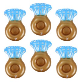 6 Pack Ring Inflatable Drink Holder, LIYDE Drink Floaties Floating Drink Holder for Swimming Pool Drink Holder for Pool Party Bachelorette Party Float Decorations Pool Accessories for Adults