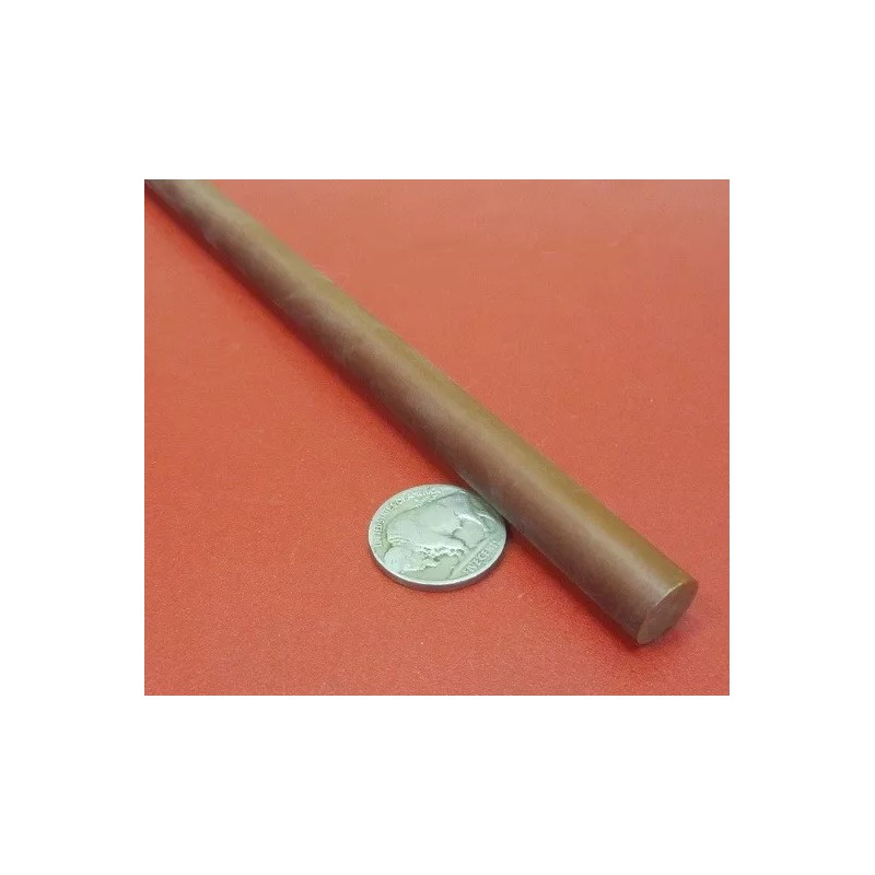 Micarta Phenolic XX Paper Rods .437" (7/16") Diameter x 24"