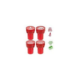4 Piece Elf Set with Assorted Stamp Designs