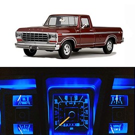 WLJH Super Bright Blue Instrument Cluster Panel Lights Gauge Speedometer Tachometer Indicator Lamp Bulb Full Dash Led Light Kit For Ford F150 F250 F350 1967-1979, Pack of 8