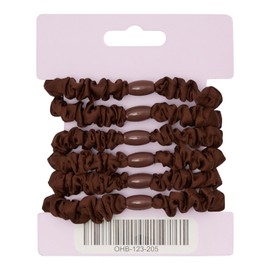 Oz Essentials Small Scrunchie 6 Pack - Brown