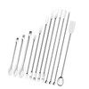 12Pcs Laboratory Spatula 304 Stainless Steel Multifunctional Sampling Scoop Experiment