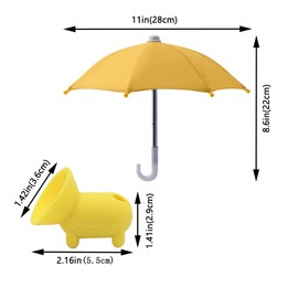 AXLORP Phone Umbrella for Sun - Cell Phone Umbrella Sun Shade Suction Cup Stand, Mobile Phone Holder with Universal Adjustable Anti-Reflective Glare Blocking for Outdoor (Yellow)