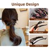 Flat Hair Clips 3-Pack - Soft Leather Hairpins for Effortless