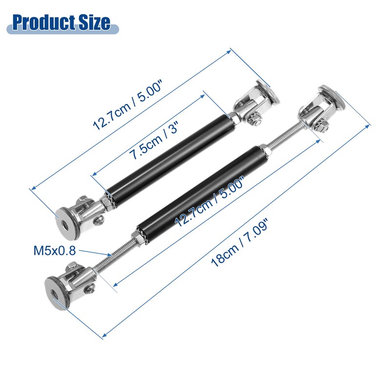 X AUTOHAUX 3"-5" 75mm Car Front Bumper Lip Splitter Strut