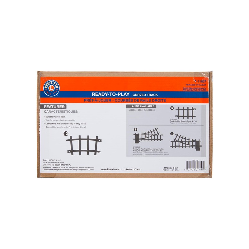 Lionel Ready-to-Play 12-Piece Curved Black Plastic Track Pack
