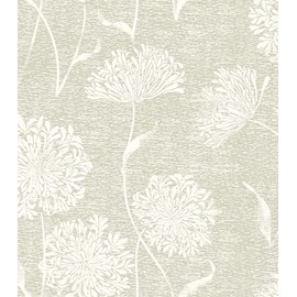 Safiyya Peel and Stick Wallpaper Faux Grasscloth Floral Contact Paper Beige Fabric Wall Paper Modern Linen Neutral Self Adhesive Removable Wallpaper for Bedroom 78.7"x17.3" Vinyl Rolls