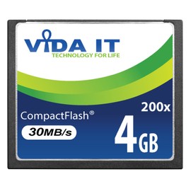 Vida IT NEW 4GB HIGH SPEED 200x 30MB/s CF Compact Flash MEMORY CARD FOR Epson PhotoPC 3000 Zoom 3100 Zoom PhotoPC 600 650 700 750 Zoom PhotoPC 800 PhotoPC 850 Zoom SLR DIGITAL CAMERA UK